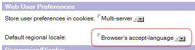 Browser langauge setting on server