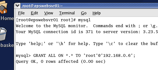 MySQL command line